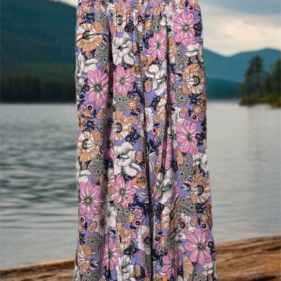 Dokotoo Women's Casual Floral Sleeveless Jumpsuit L Boho Wide Leg Romper Style - Picture 2 of 4